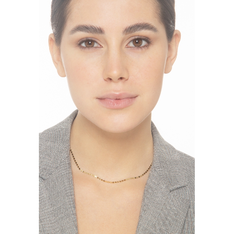 Collier en Or Jaune 18k Maille Godronnée 2 mm