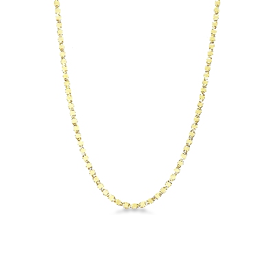 Collier en Or Jaune 18k Maille Godronnée 2 mm
