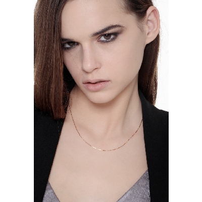 Chaîne vénitienne en or jaune 18 carats, longueur 45 cm