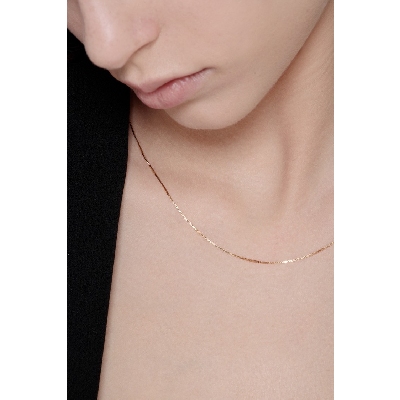 Chaîne vénitienne en or jaune 18 carats, longueur 45 cm