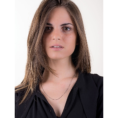 Chaîne vénitienne godronnée en or blanc 18k, 50 cm