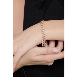 Bracelet en or rose 18k avec diamants sur maillons 2