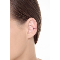 Earcuff en or blanc 18 carats incrusté de rubis 2