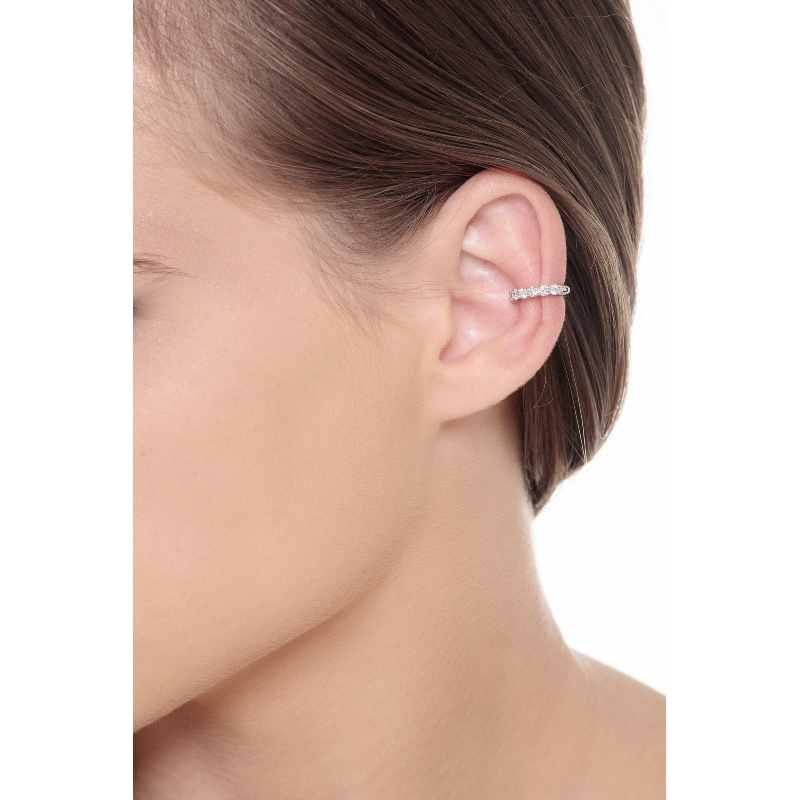 Earcuff en or blanc 18 carats incrustée de diamant ct. 0.30 Earcuff en or blanc 18 carats incrustée de diamant ct. 0.30