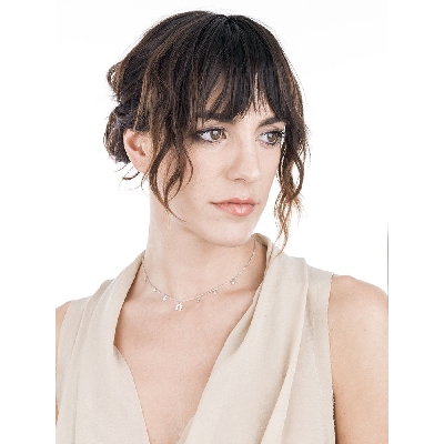  Collier en or blanc 18 carats avec pendentif fer à cheval et diamants