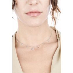 Collier en or blanc 18 carats avec pendentif fer à cheval et diamants 2