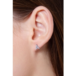 Boucle d'oreille personnalisée lettre A en diamants 2