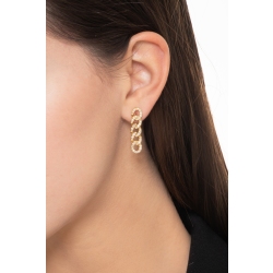 Boucles d'oreilles en or jaune 18k et diamants 2