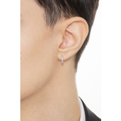 Créole unique en or blanc 18 carats avec diamants 2