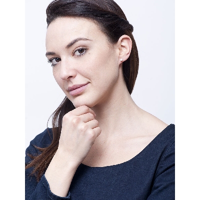 Boucles d’oreilles en or blanc 18k avec perle naturelle cultivée