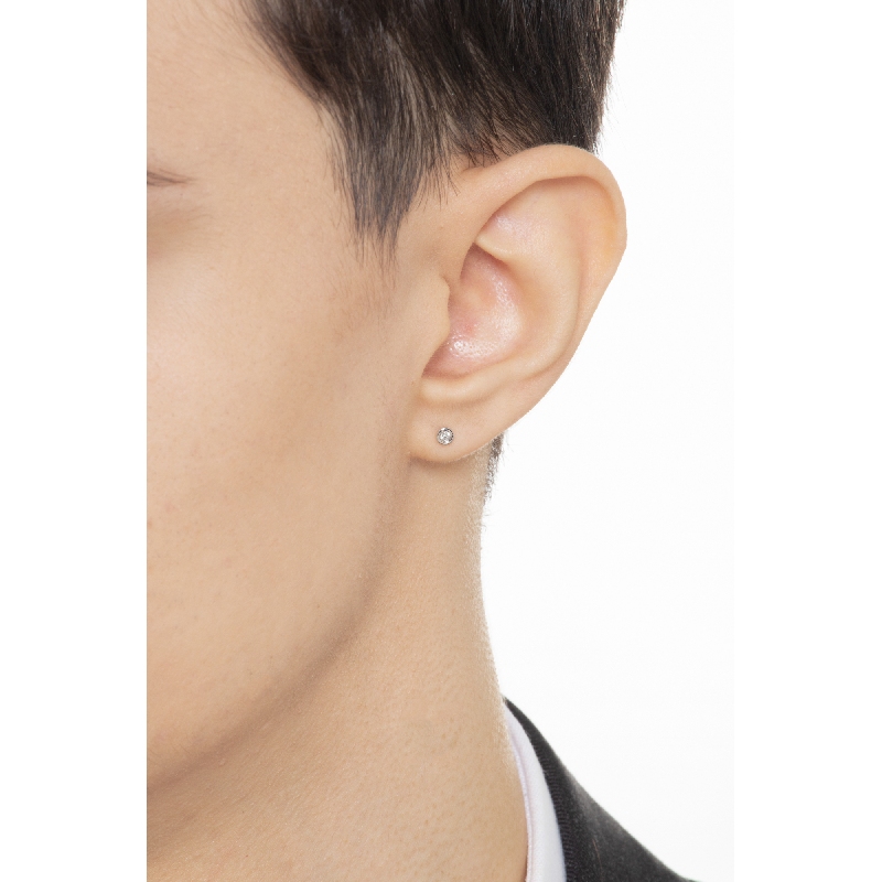 Boucle d'oreille individuelle avec diamant or 18k