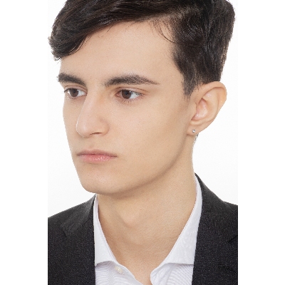 Mono boucle d'oreille avec diamant et or 18K