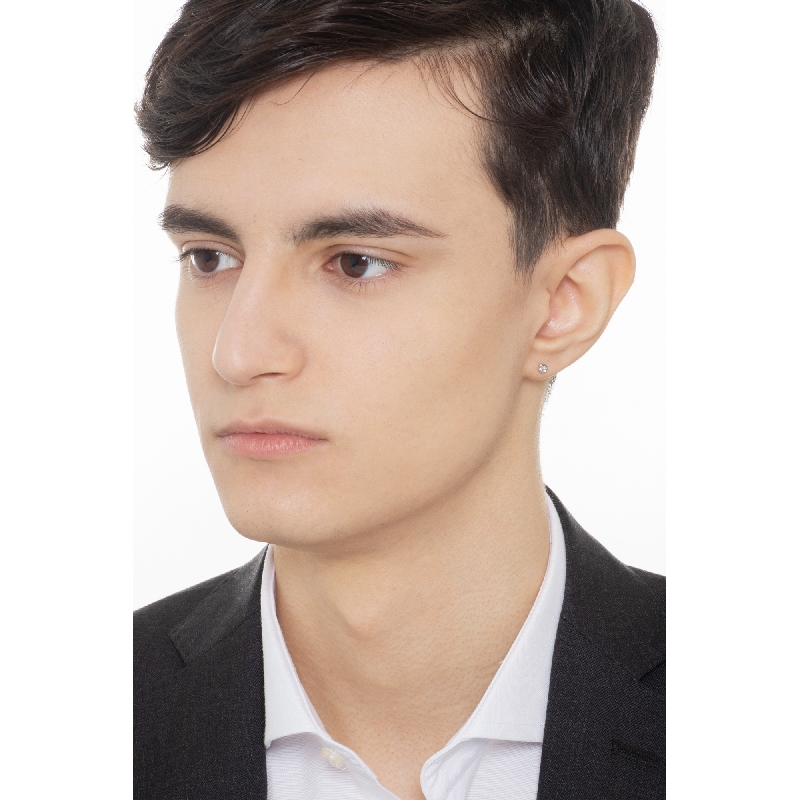 Mono boucle d'oreille avec diamant et or 18K Mono boucle d'oreille avec diamant et or 18K