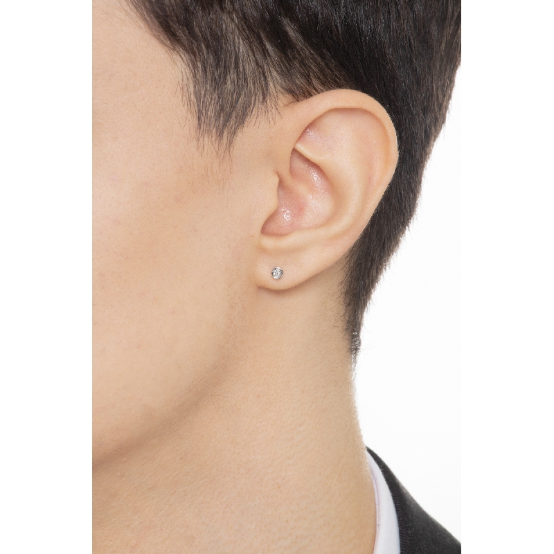 Mono boucle d'oreille avec diamant et or 18K Mono boucle d'oreille avec diamant et or 18K