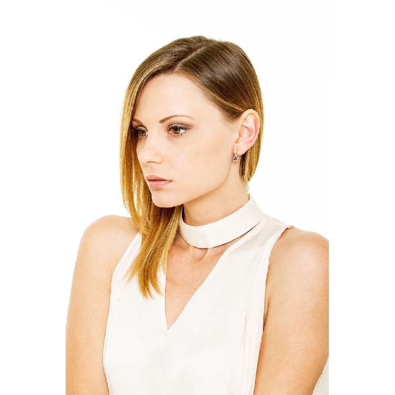 Boucles d’oreilles or jaune 18k cœurs en améthyste et diamants