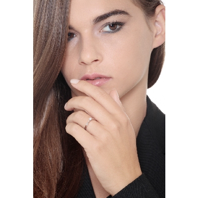 Bague en Or Blanc 18k avec Diamant 0,15 ct