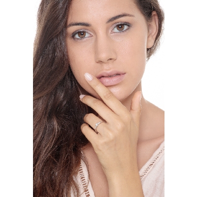 Bague solitaire diamant 0,20 ct or blanc 18k