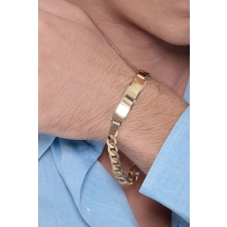 Bracelet avec plaque en or jaune 18 carats 2
