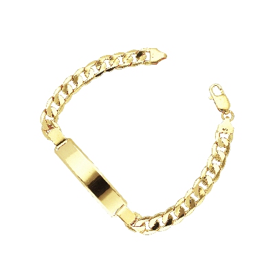 Bracelet avec plaque en or jaune 18 carats