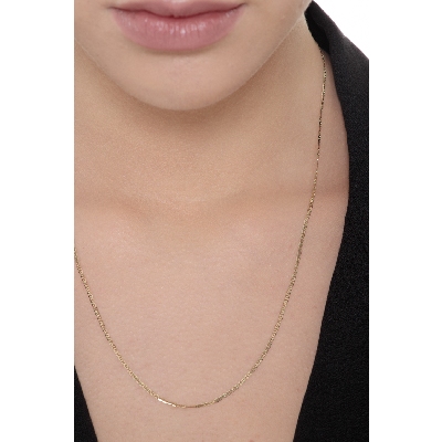 Collier en or jaune 18k, 50 cm