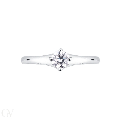 Monture solitaire linéaire en forme de losange