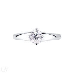 Monture solitaire linéaire en forme de losange.