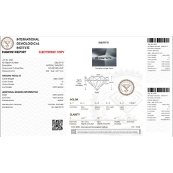 Diamant Certifié  IGI CT 0.40 G SI1 2