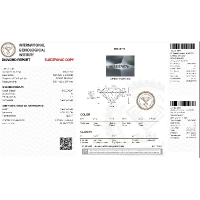 Diamant Certifié  IGI CT 0.40 G SI1