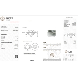 Diamant Certifié IGI  CT 1,65  F   VVS 2  2