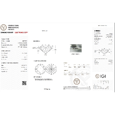 Diamant Certifié IGI  CT 1,65  F   VVS 2 