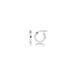 Boucles d'oreilles en créole en or blanc 18k