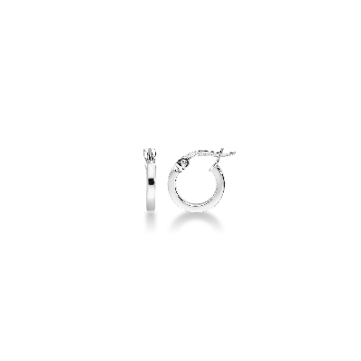 Boucles d'oreilles en créole en or blanc 18k