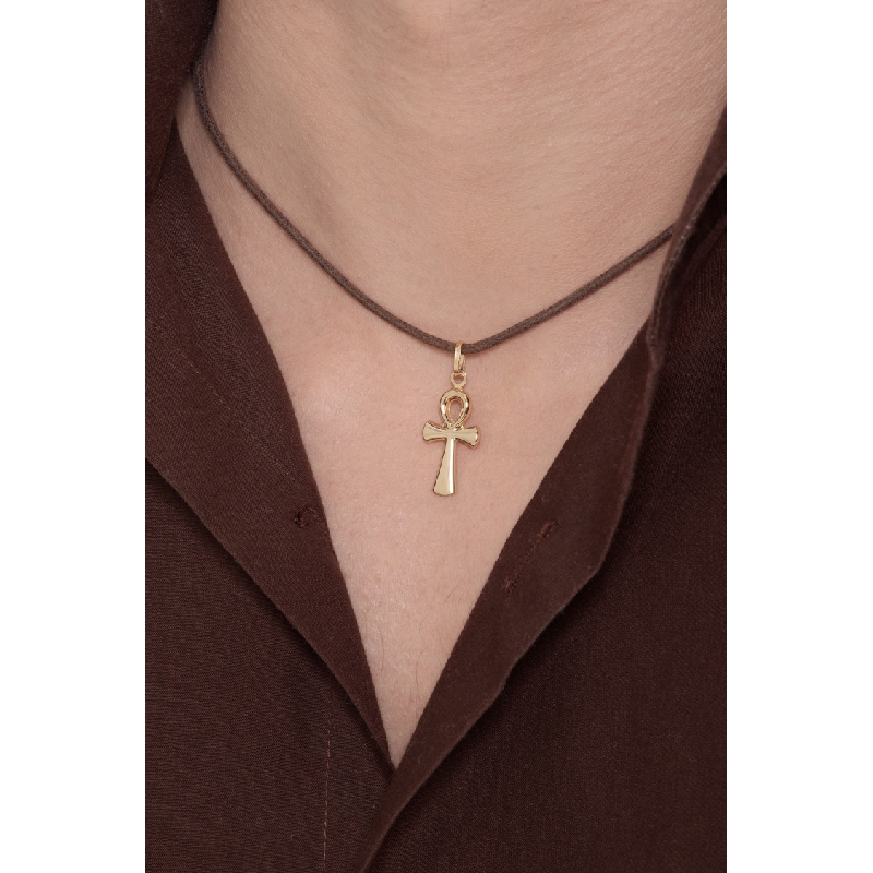 Pendentif Croix Ânkh en or jaune 18k Pendentif Croix Ânkh en or jaune 18k