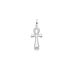 Pendentif Croix Hébraïque en or blanc 18k