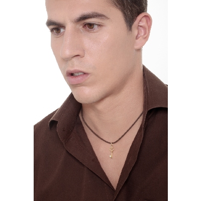 Pendentif Clé en or jaune 18k