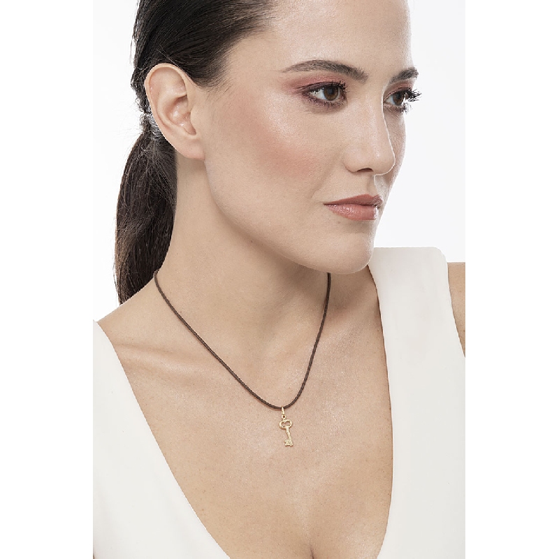 Pendentif Clé en or jaune 18k