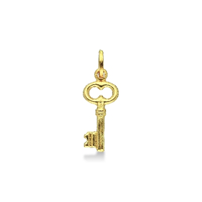 Pendentif Clé en or jaune 18k