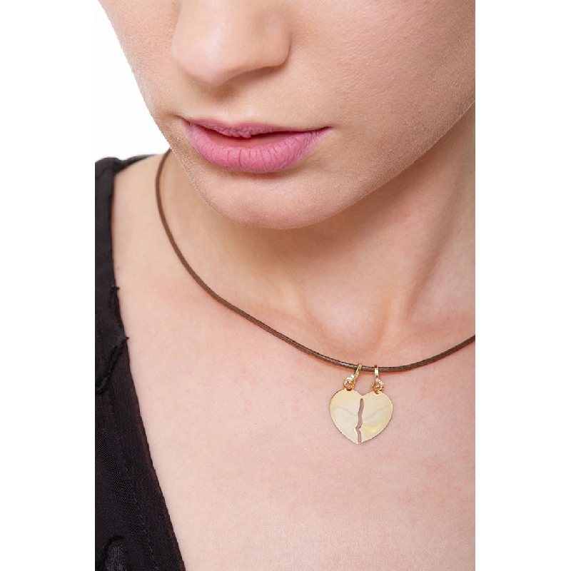 Pendentif Coeur Sécable Or Jaune 18K