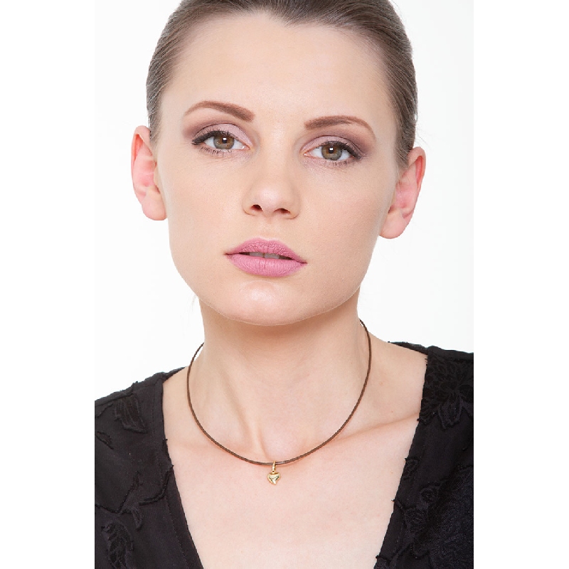 Pendentif cœur en or jaune 18k 1 cm