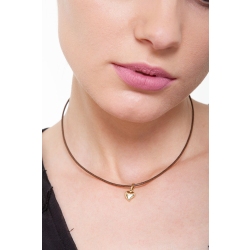 Pendentif cœur en or jaune 18k 1 cm 2