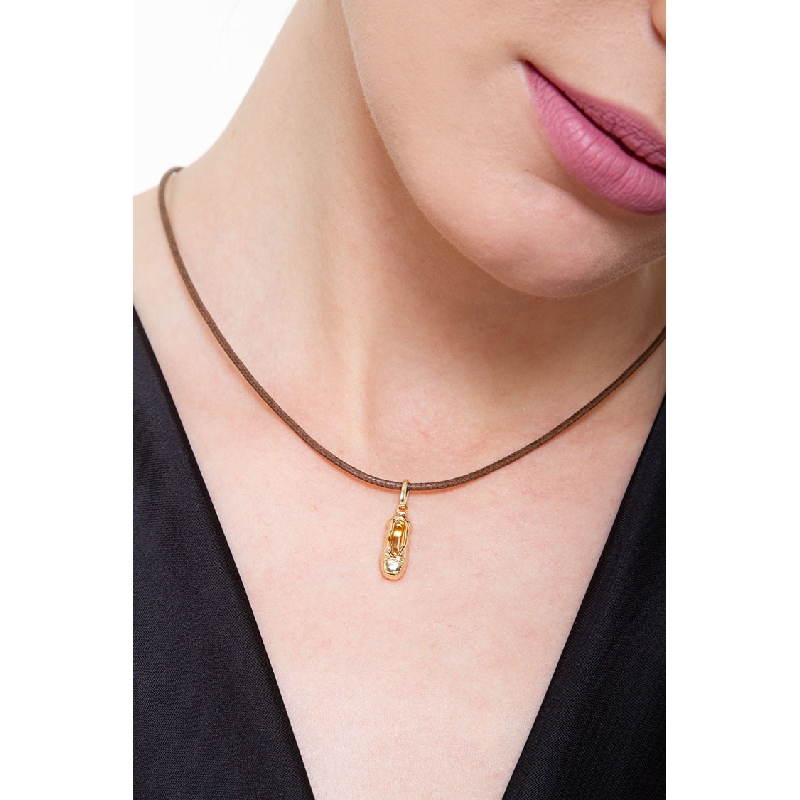 Ciondolo Scarpetta da danza in oro giallo 18k.