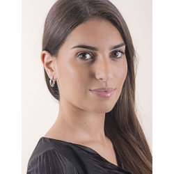 Boucles d'oreilles ovales en or blanc 18k 2