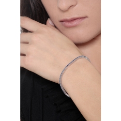Bracelet Tennis en or blanc 18k avec saphirs bleus 2