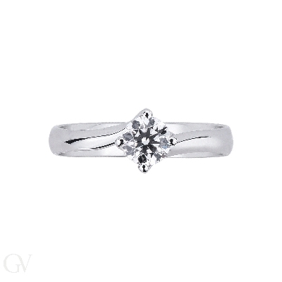 Monture solitaire Valentino en forme de losange 