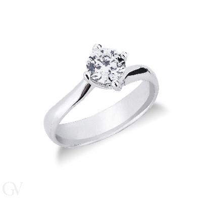 Monture solitaire Valentino en forme de losange 