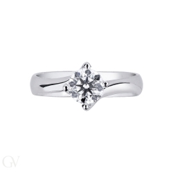 Monture solitaire Valentino en forme de losange 