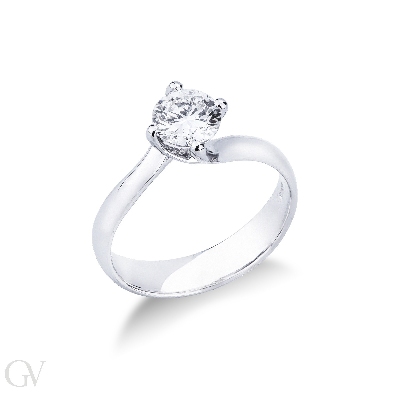 Monture solitaire Valentino en forme de losange 