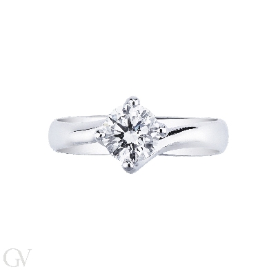 Monture solitaire Valentino en forme de losange 