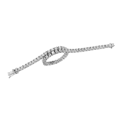 Bracelet tennis en or blanc 18k diamants
