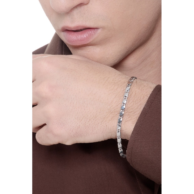 Bracelet segmenté en or blanc 18k Bracelet segmenté en or blanc 18k
